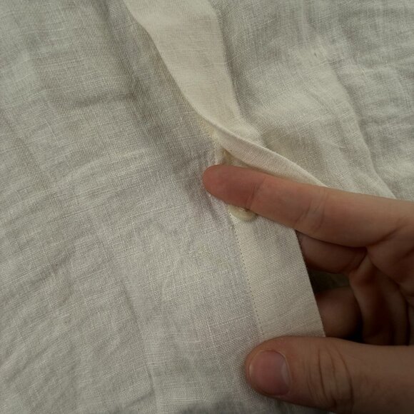 Brooks Brothers All Irish Linen Ivory XL Men Button Up Shirt Short Sleeve Woven - Picture 16 of 16